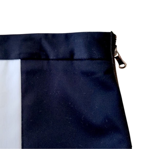 WORTHINGTON BLACK & OFF WHITE PLUS SIZE 16 COLORING BLOCKING SKIRT EXPOSED ZIP - Picture 5 of 15